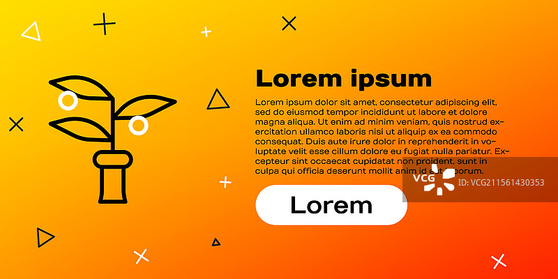 植物育种图标，背景为黄色图片素材