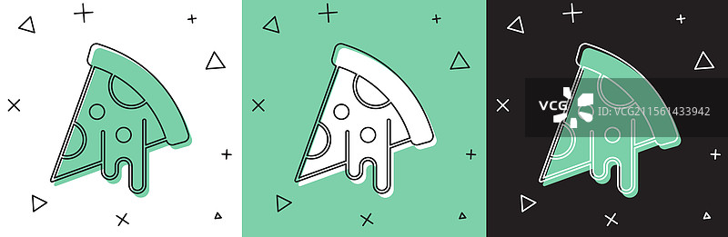 白色背景上的披萨切片图标图片素材