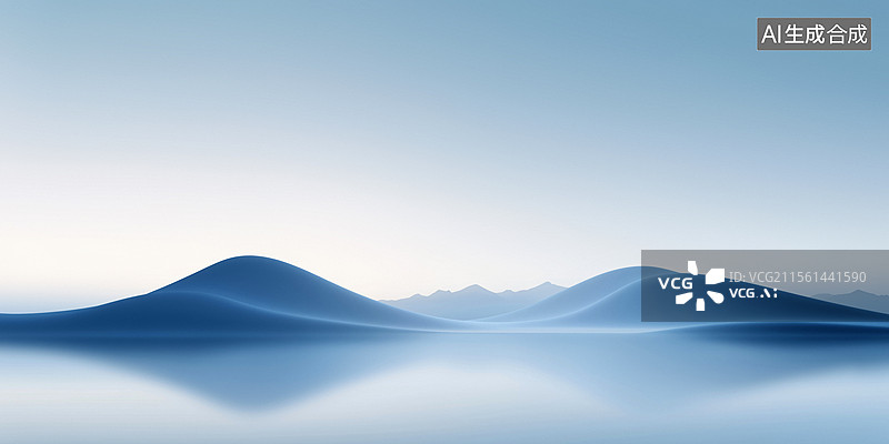 【AI数字艺术】轻柔山峦背景 发布会背景图片素材