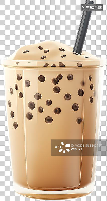 【AI数字艺术】一杯珍珠奶茶图片素材