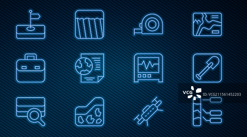 设置土壤分析铲子轮盘图片素材