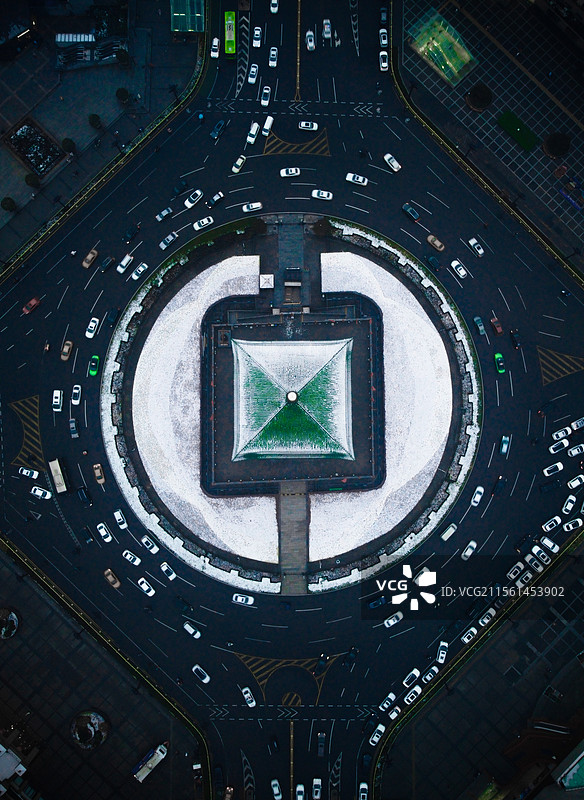 西安钟楼航拍图片素材