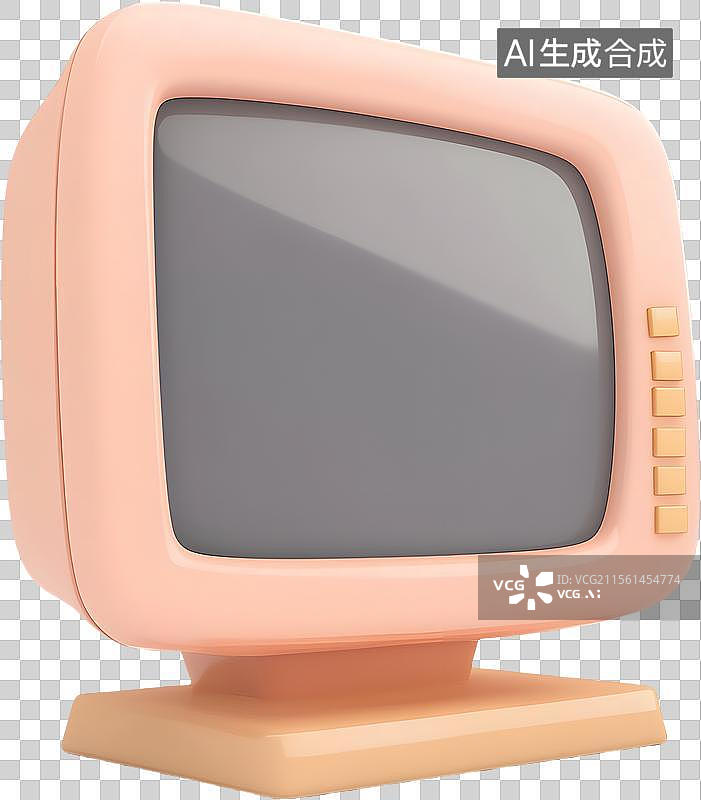 【AI数字艺术】复古卡通电视机图片素材