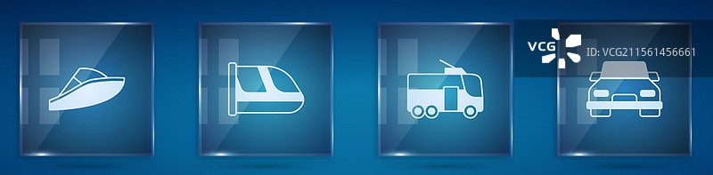 快艇、火车和电车图片素材