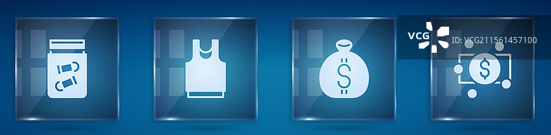 证据袋内有子弹、内衣和现金图片素材