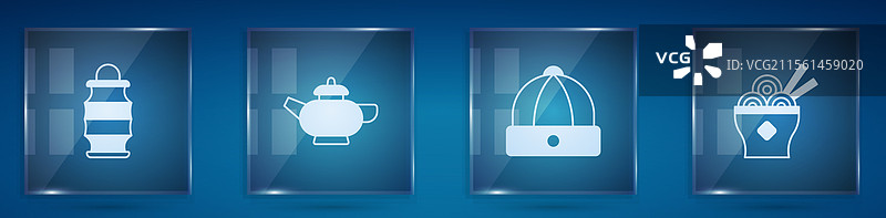 中国纸灯笼茶道帽子和图片素材