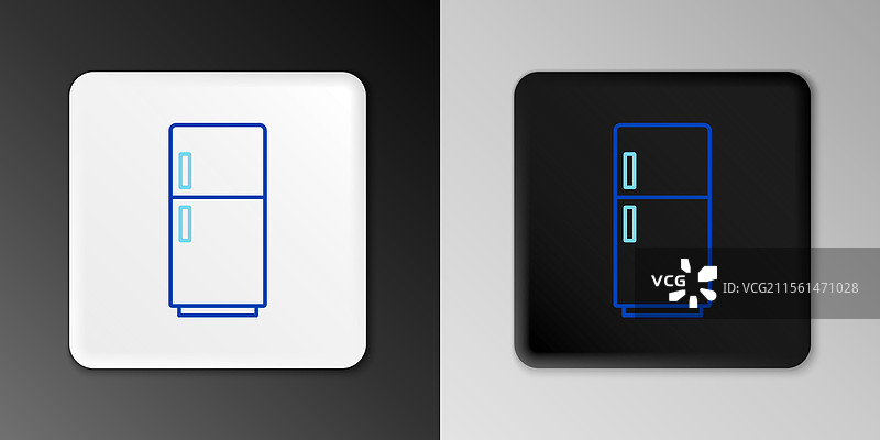 灰色背景上的线条冰箱图标图片素材