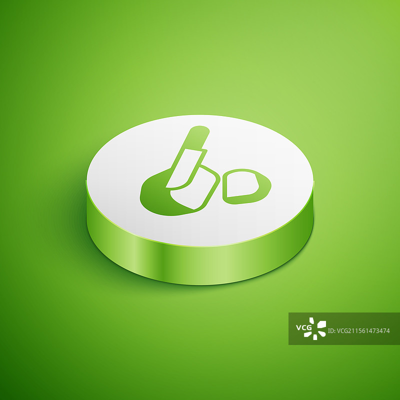 等距的加拿大玉米饼培根图标，孤立于背景上图片素材