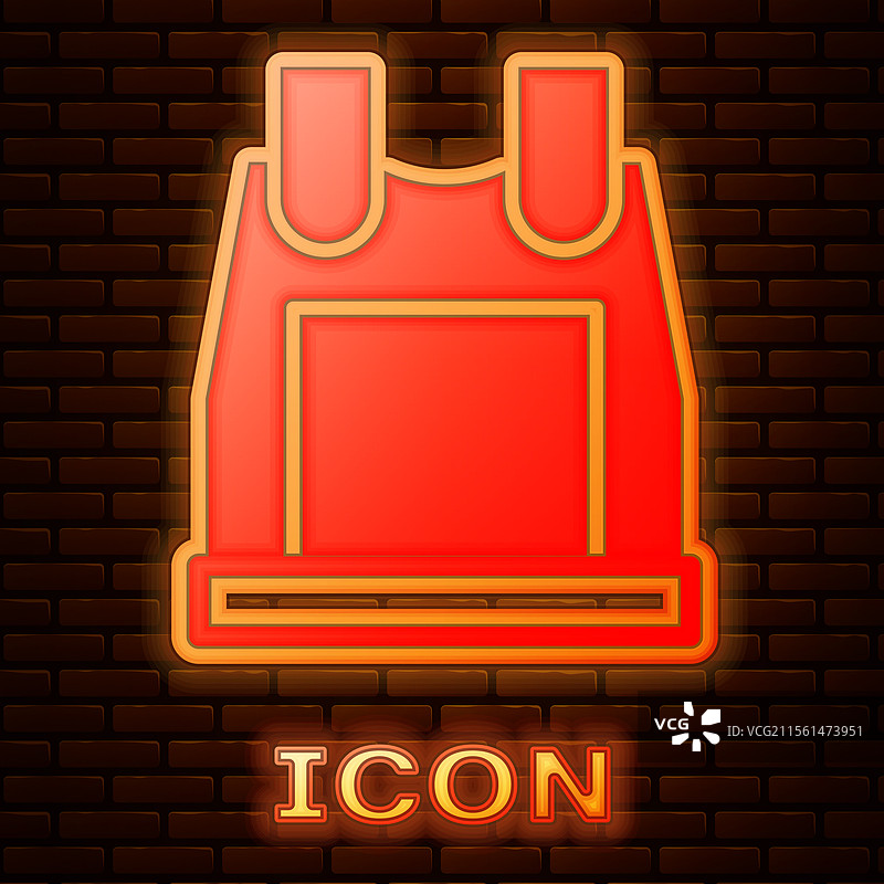 发光的霓虹防弹背心，用于保护免受图片素材