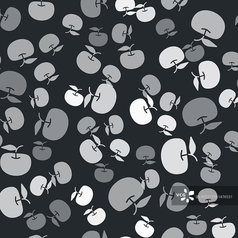 灰色苹果图标的无缝图案图片素材