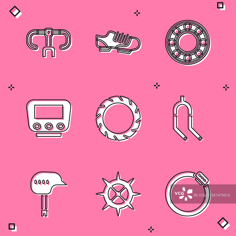 自行车把手鞋子滚珠轴承图片素材