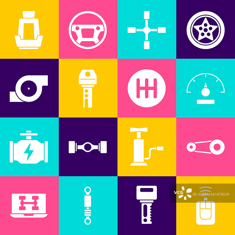 带遥控器的汽车钥匙和定时皮带套件图片素材