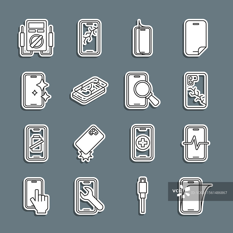 手机维修用的玻璃屏幕保护贴图片素材