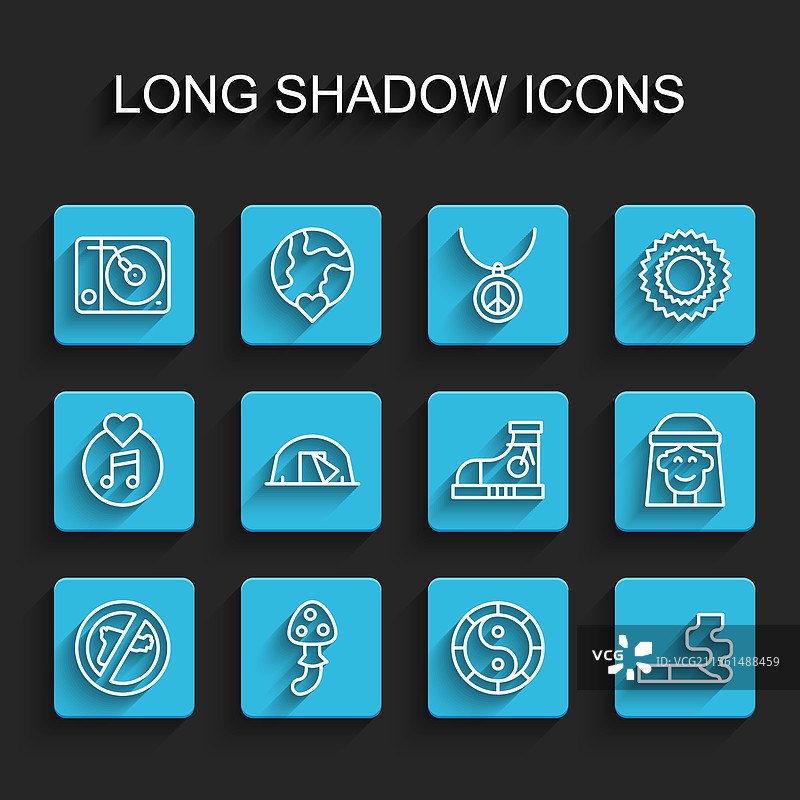 设定线条编号战争迷幻蘑菇黑胶唱片播放器图片素材