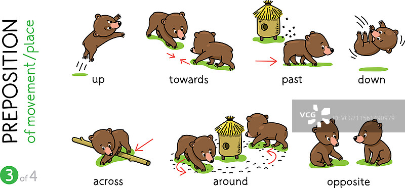 运动介词搞笑熊猫卡通系列图片素材