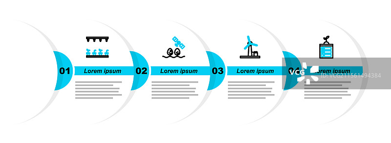 智能农业技术风力发电机设置线图片素材