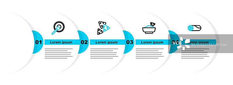 碗中的墨西哥卷饼和玉米片，配有铃铛图标图片素材