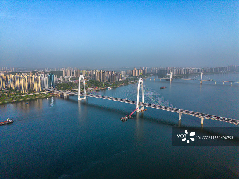 长沙兴联路大桥航拍图片素材