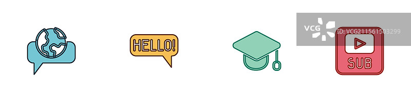 学习外语的问候方式各不相同图片素材