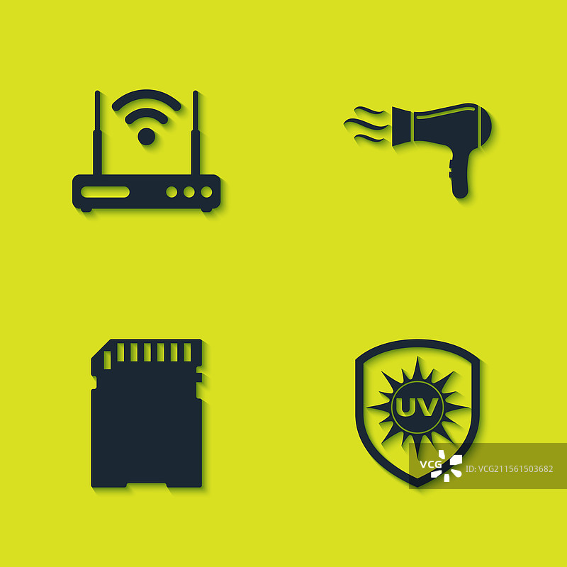 设置路由器和Wi-Fi紫外线保护SD卡和图片素材