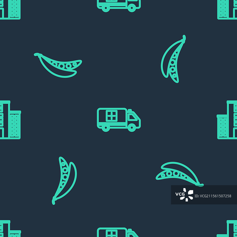 紧急救援车、红 kidney 豆和医疗用品图片素材