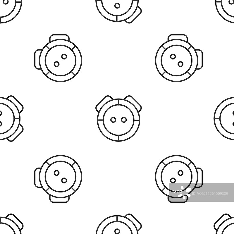 黑色机器人吸尘器图标，背景为白色图片素材