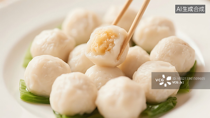 【AI数字艺术】鱼丸图片素材