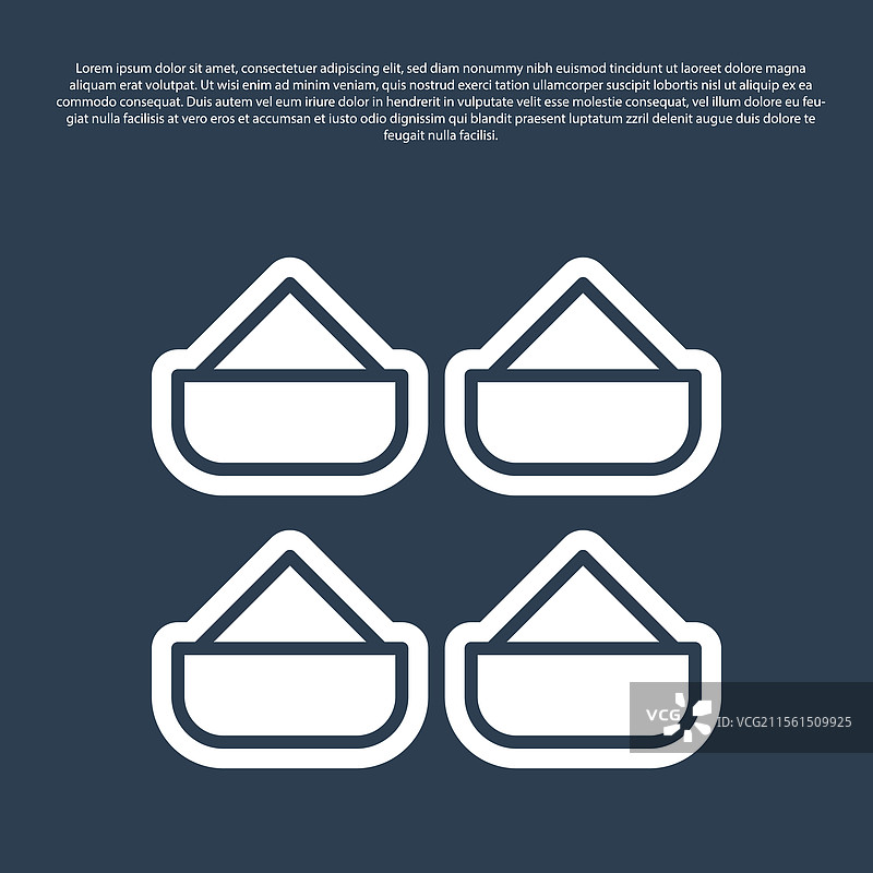 蓝色背景上的印度香料图标，蓝色线条设计图片素材