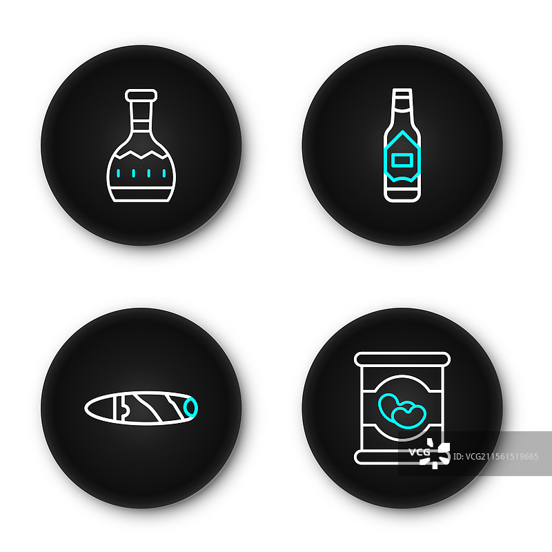 罐装豆子、雪茄、塔巴斯科辣椒酱和图片素材