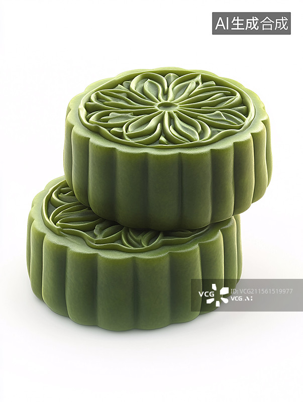 【AI数字艺术】传统绿豆糕图片素材