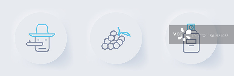 香水系列：葡萄柚和匹诺曹图标图片素材