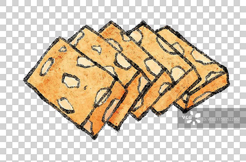 福建福州美食国风插画-马蹄糕图片素材