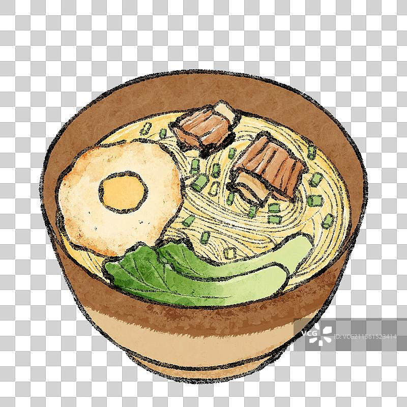 福建福州美食国风插画-线面图片素材