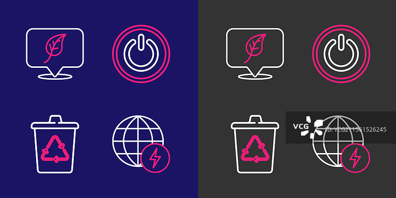 全球能源电力行星回收站图片素材