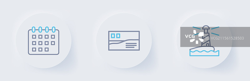 灯塔明信片旅行与日历图片素材