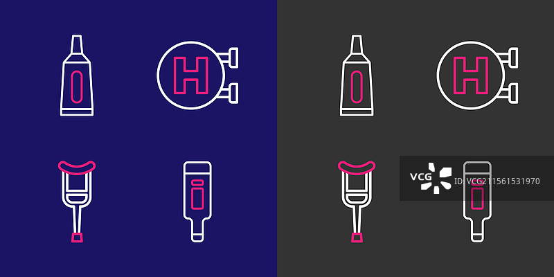 设置数字温度计的拐杖或拐杖图片素材