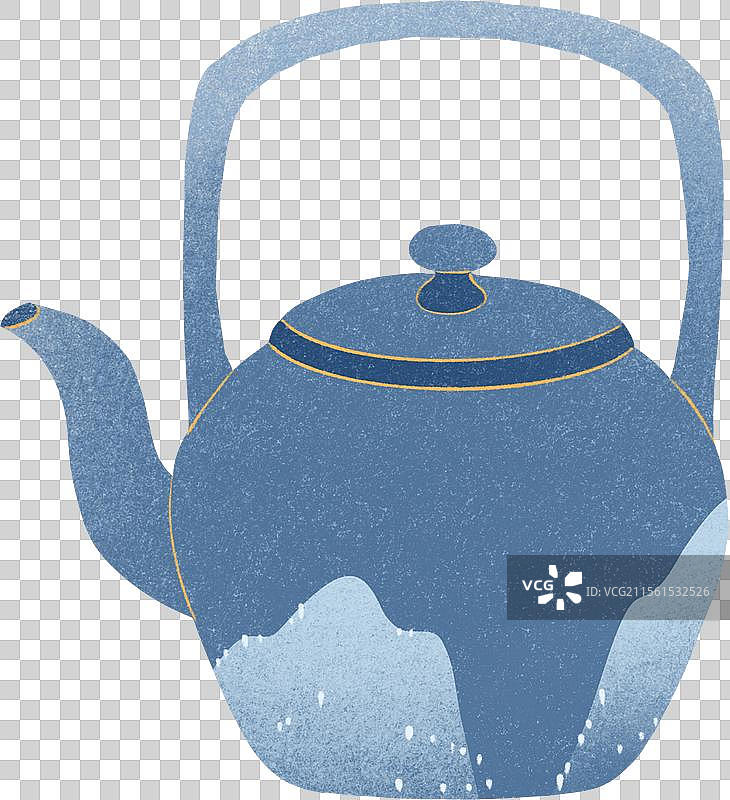 一只古风烧水壶温酒壶手绘插画图片素材