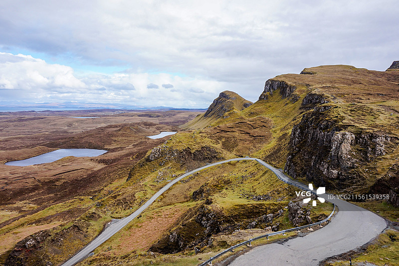 英国苏格兰天空岛上的奎雷因山区图片素材