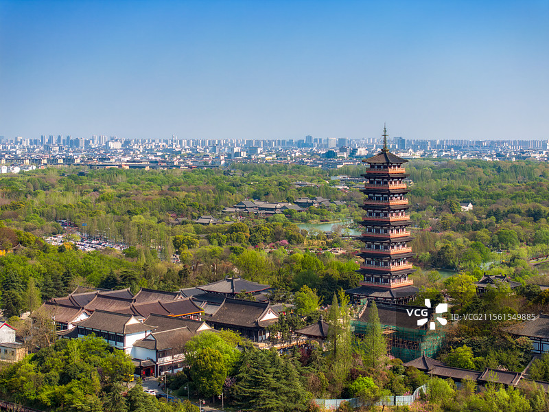 江苏，扬州市，扬州大运河文化旅游度假区·大明寺，栖灵塔，图片素材