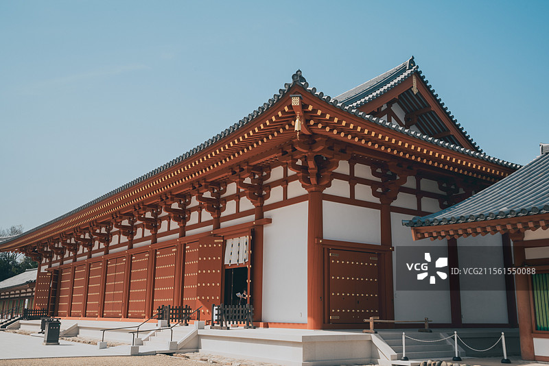 春日奈良药师寺和若草山图片素材
