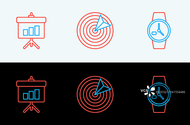 带有图表的线条手表黑板图片素材