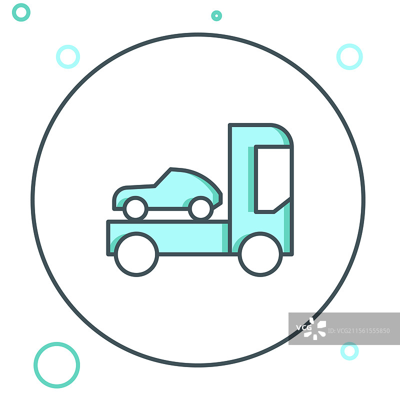 运输汽车的平板卡车图片素材