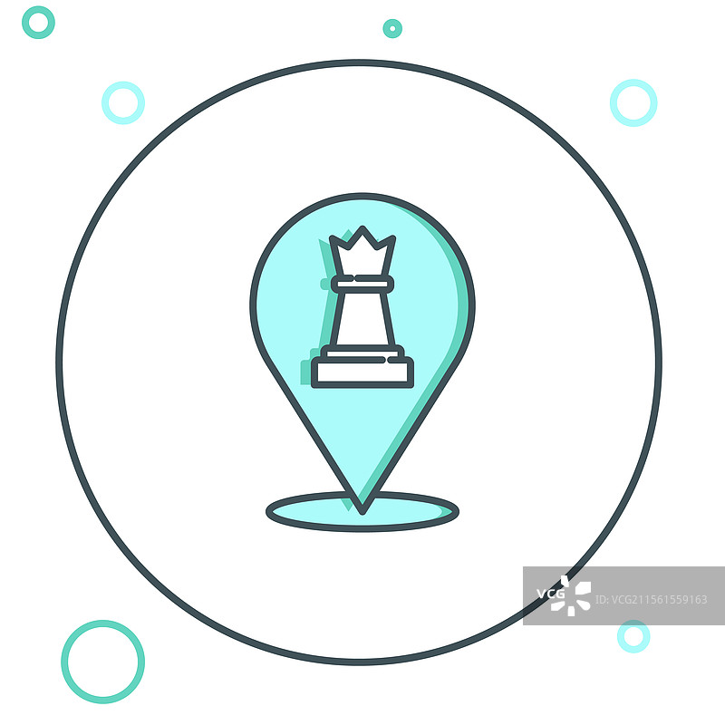线条象棋图标，背景为白色图片素材