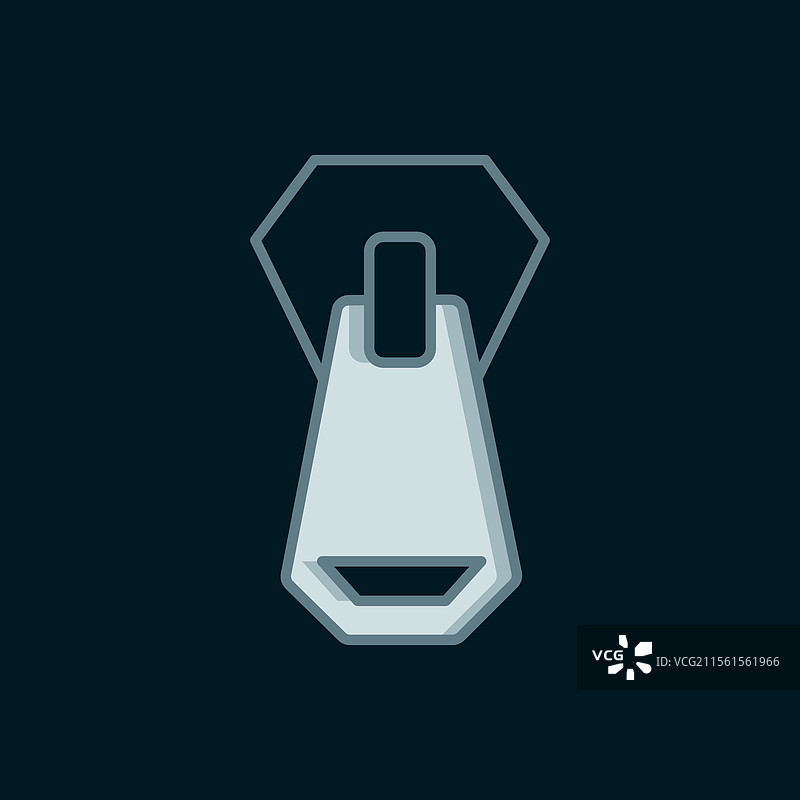 黑色背景上的拉链图标图片素材