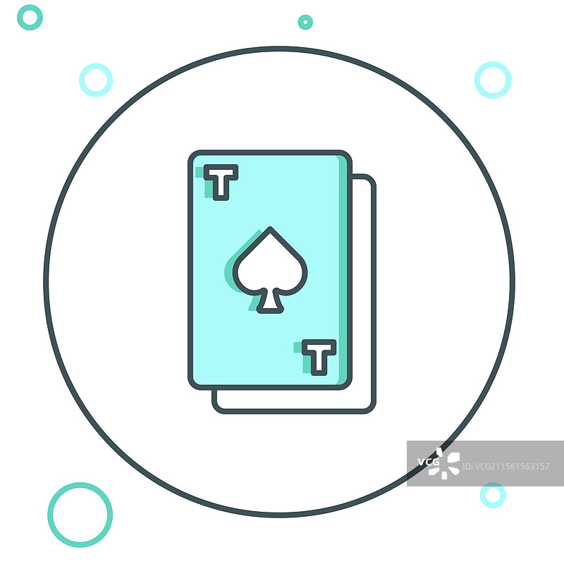 带有黑桃符号的扑克牌图标图片素材