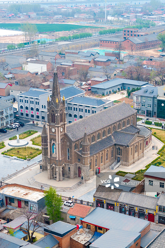 河北邯郸市大名县大名古城宠爱之母天主教堂图片素材