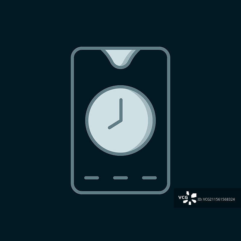 闹钟应用程序智能手机界面图标图片素材