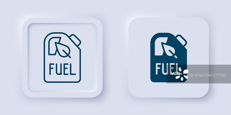 生物燃料罐图标（填充和轮廓）图片素材