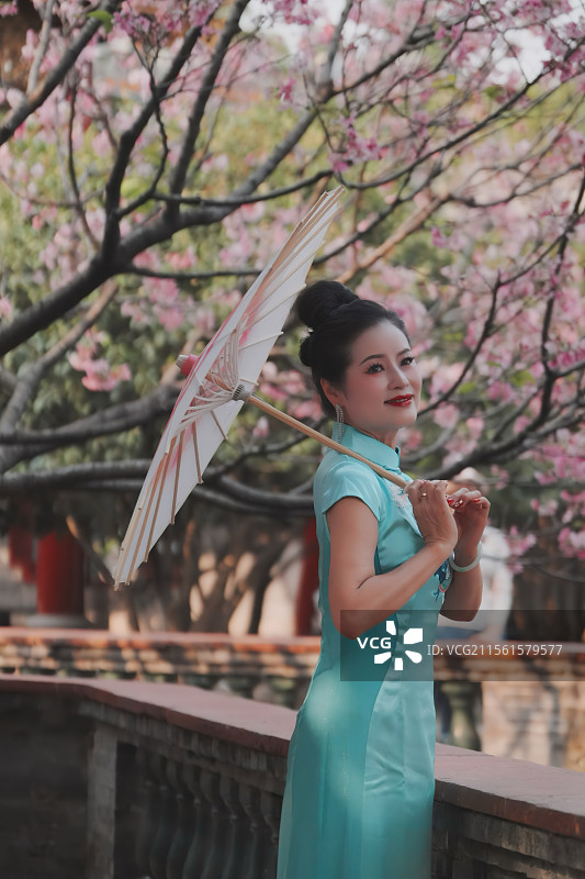 宝墨园樱花树下约佳人图片素材