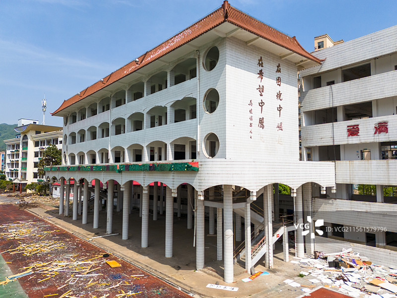 安徽省池州市东至县第三中学航拍图片素材